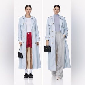Sale ends 3/25 last piece Burberry baby blue long Trench Coat US6